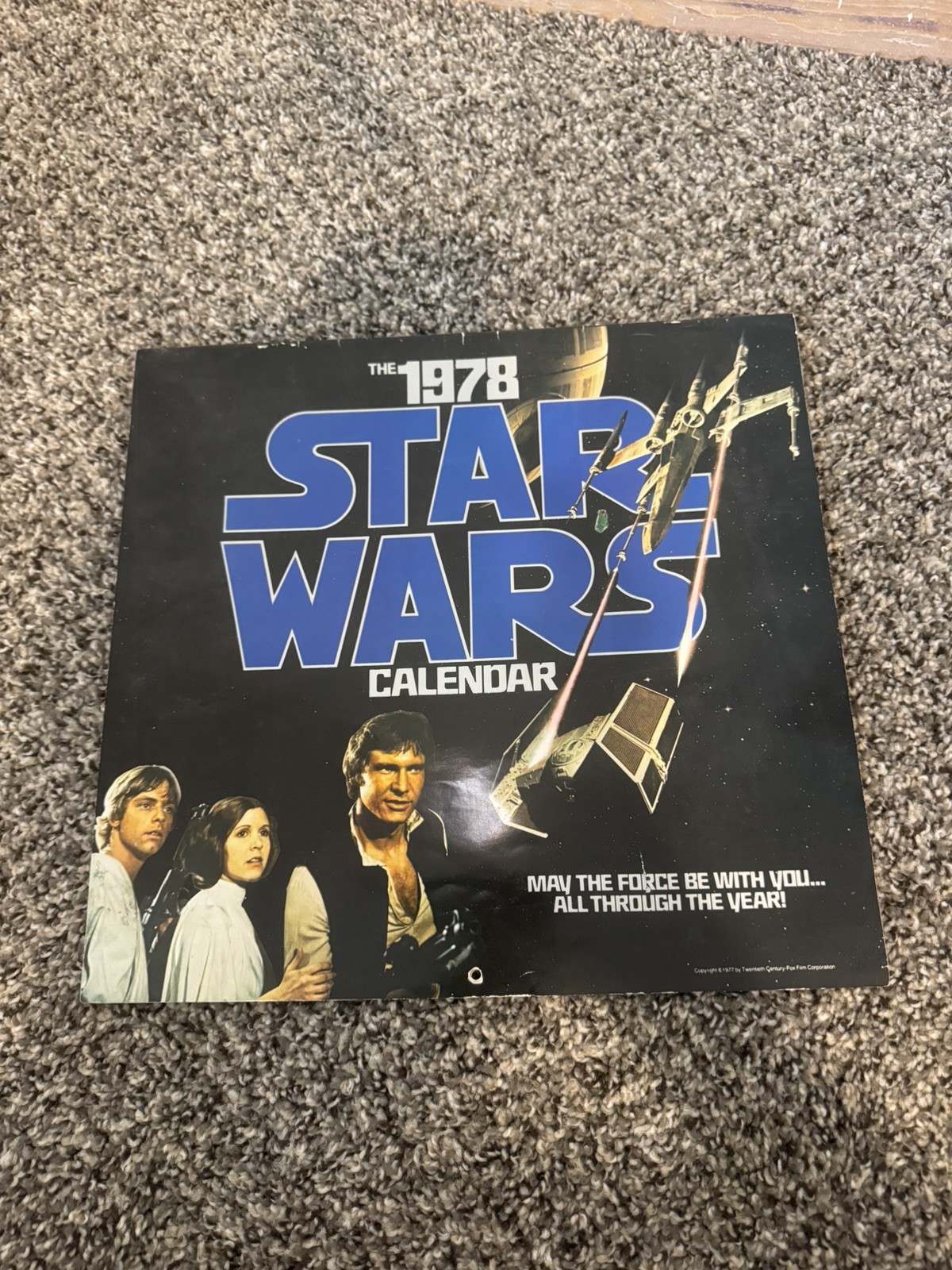 Vintage 1978 STAR WARS Calendar - 1st Edition Sept. 1977 -  Great Condition