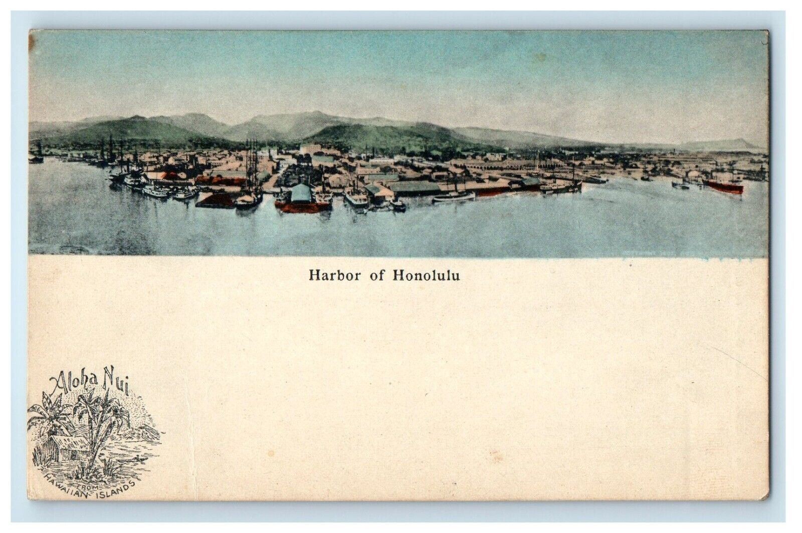 c1905 A View Of Harbor Of Honolulu Hawaii HI Unposted Antique Postcard c1905 A View Of Harbor Of Honolulu Hawaii HI Unposted Antique Postcard