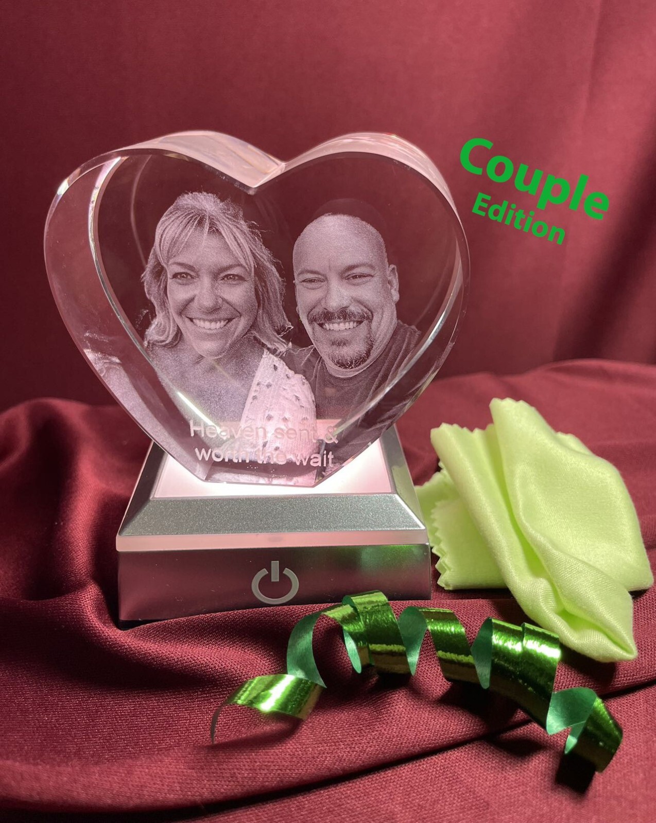 Couple's 3D Crystal Heart – Personalized Gift for Love & Special Occasions