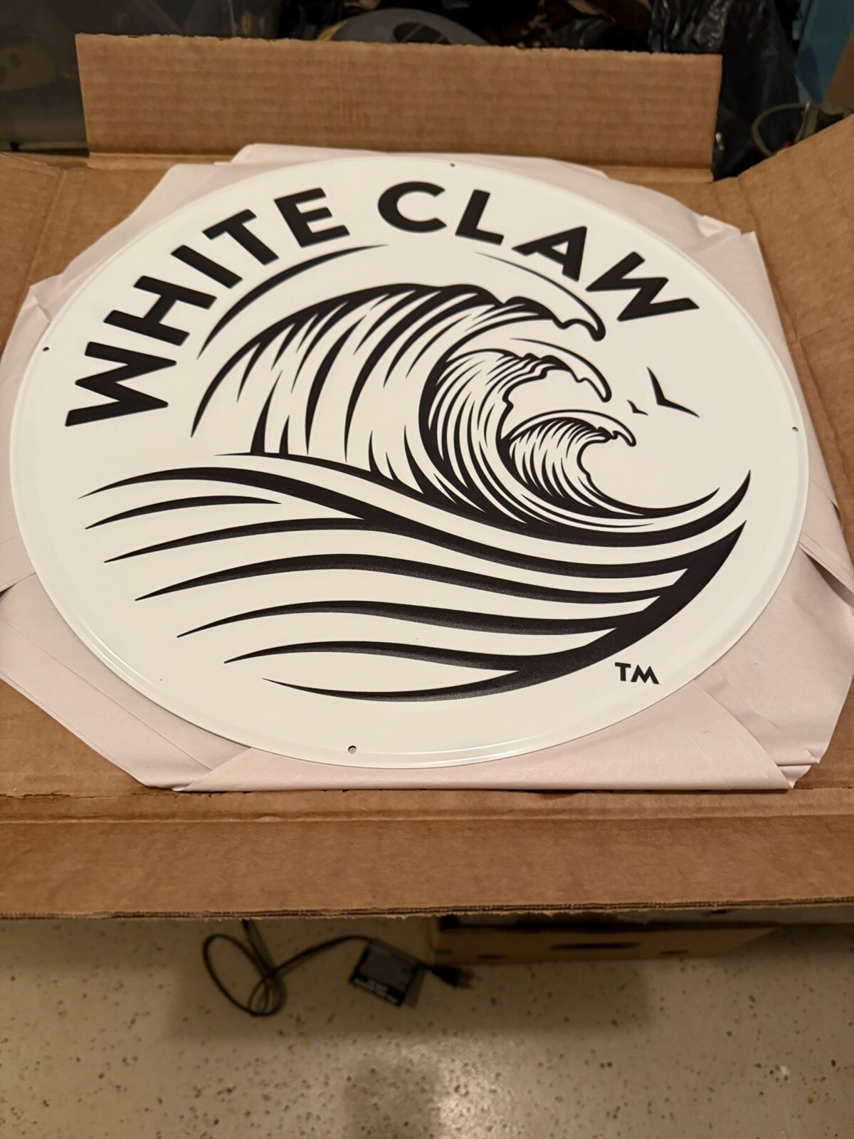 White Claw Hard Seltzer New Tin Tacker  17.5 In Christmas 