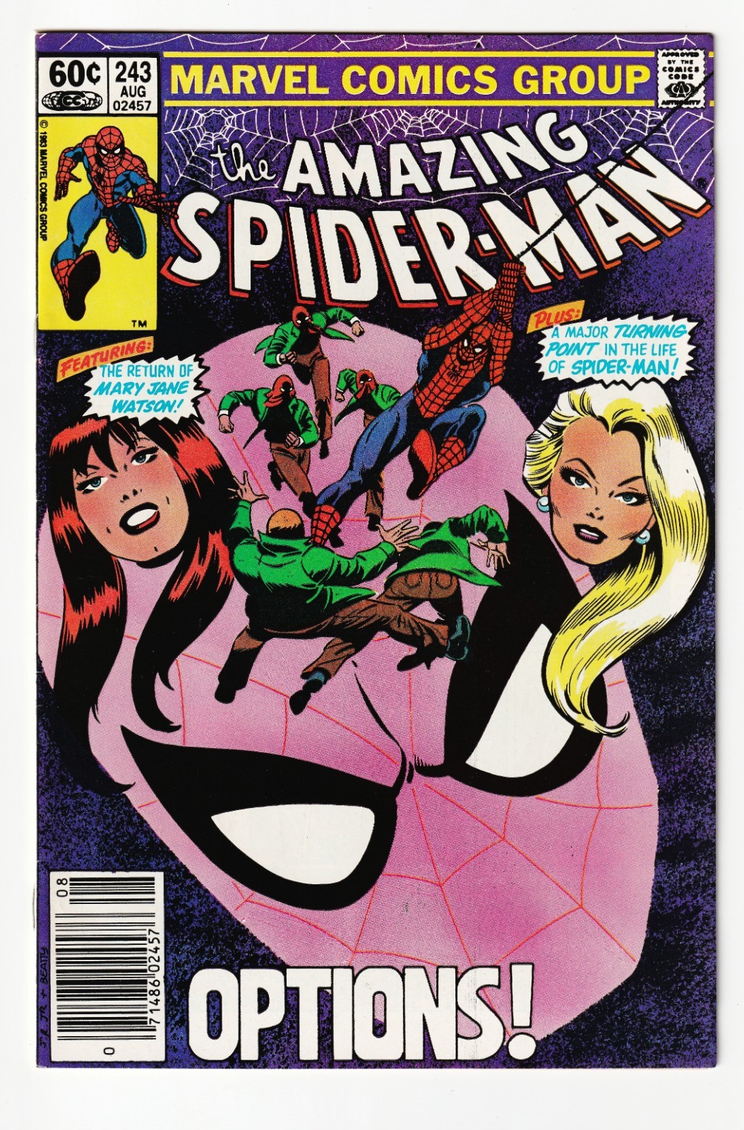 The Amazing Spider-Man #243 (1983, Marvel) NM WHITE PAGES NEWSSTAND 1st Print