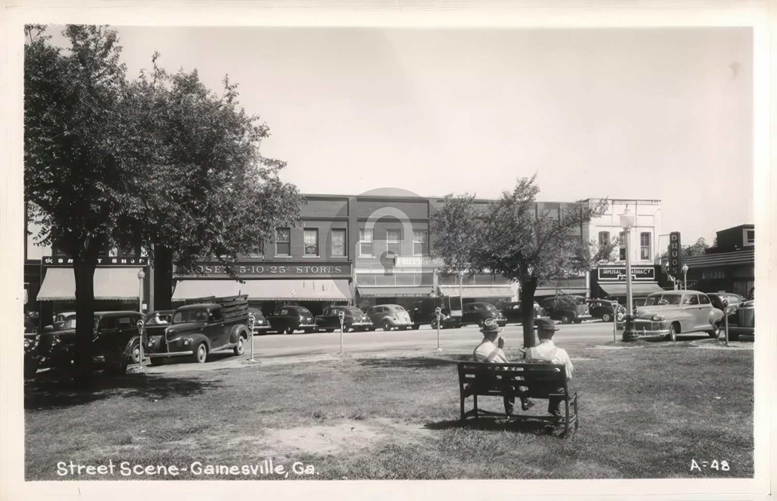 Gainesville Georgia GA Street Scene Hall County RPPC Photo Postcard COPY