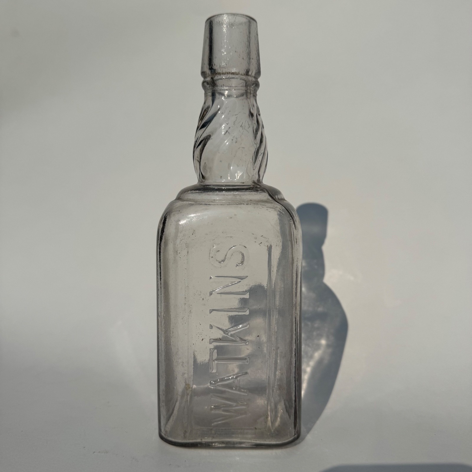 Rare Watkins fancy whiskey style bottle from the early 1900s Rare Watkins fancy whiskey style bottle from the early 1900s