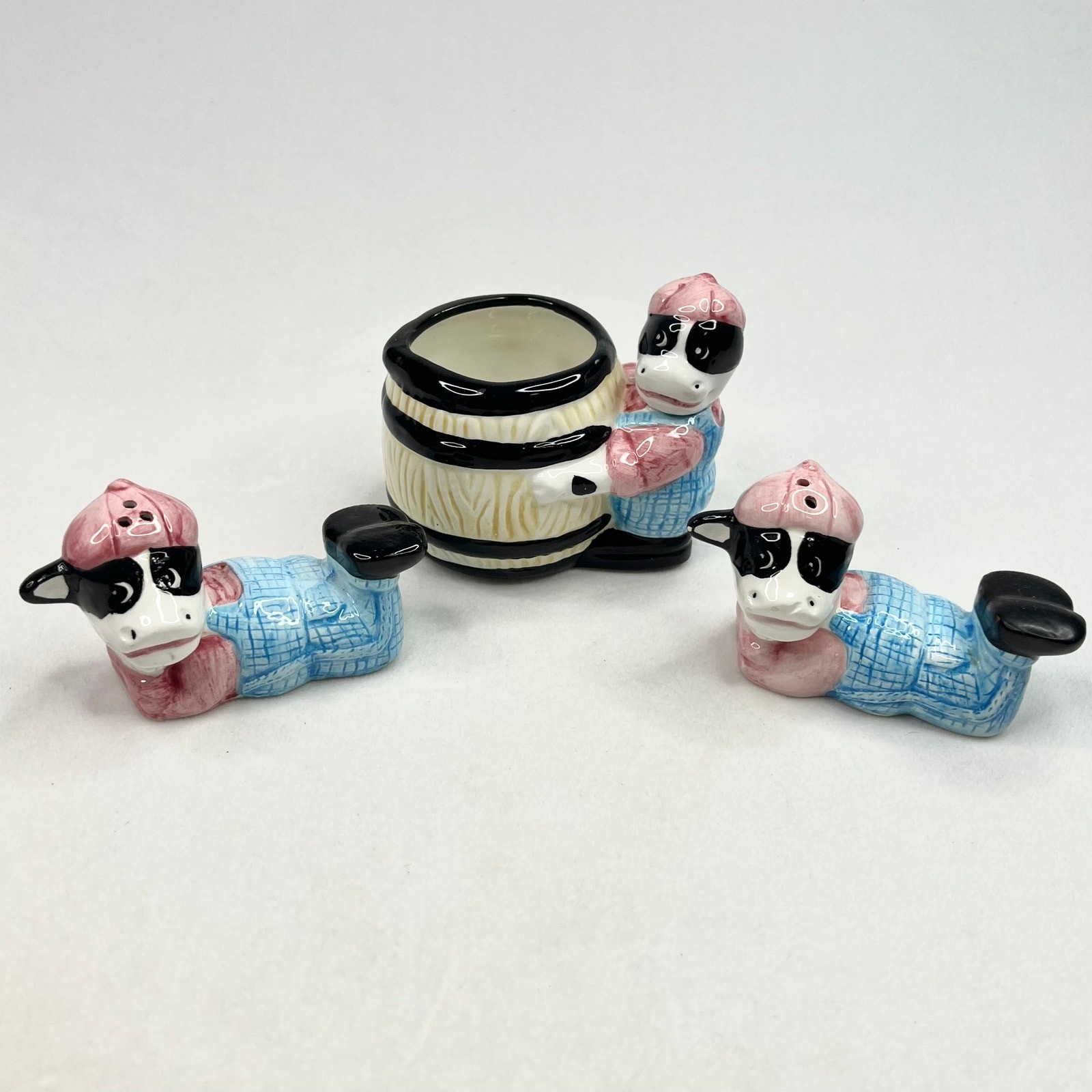 Vintage Figural Cow Creamer & Salt and Pepper Shakers
