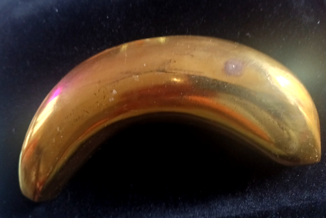 Vintage Brass Banana Paperweight 1950\'s