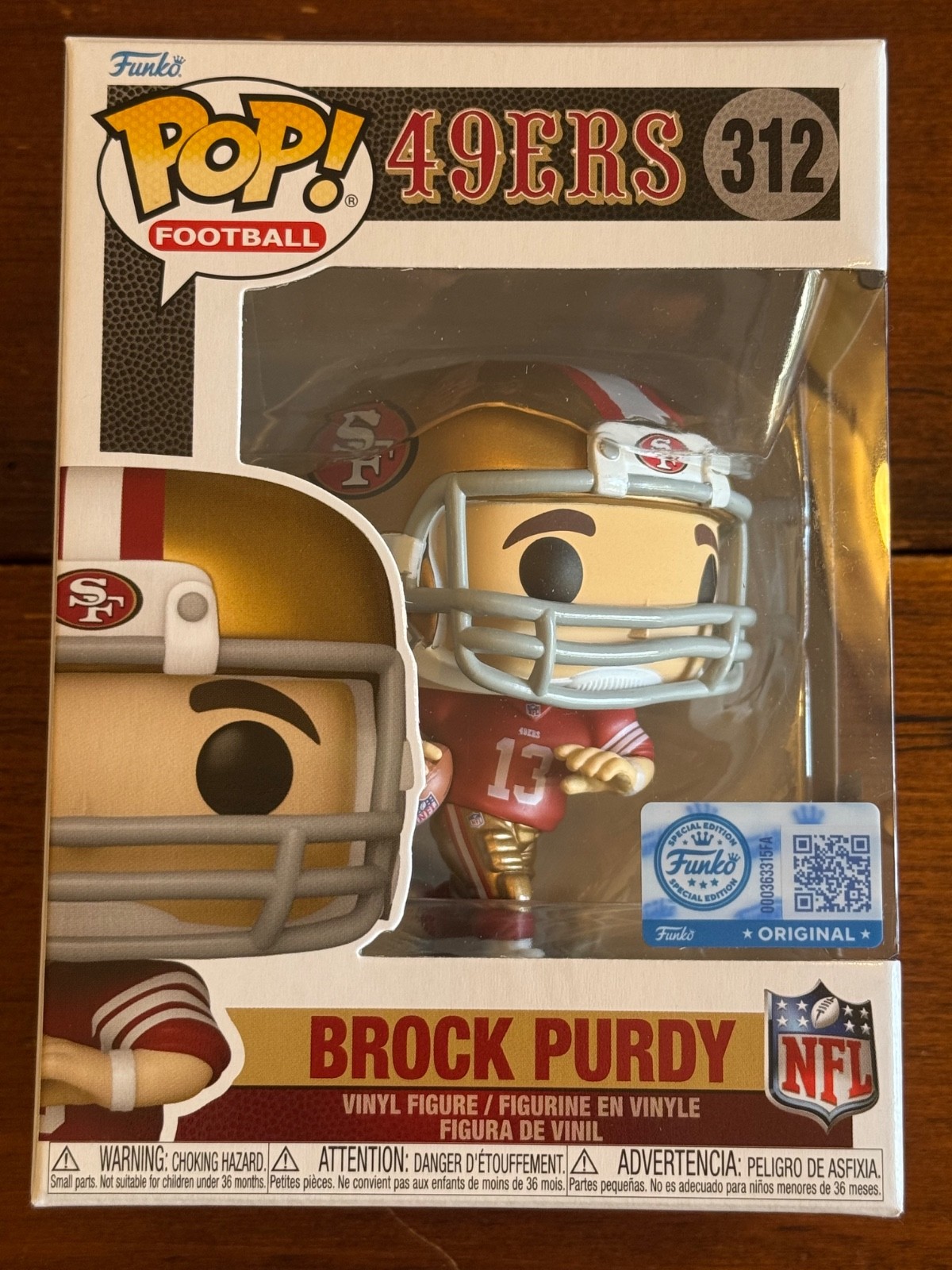 Funko - San Francisco 49ers Brock Purdy #312-New-Special Edition-FAST SHIPPING
