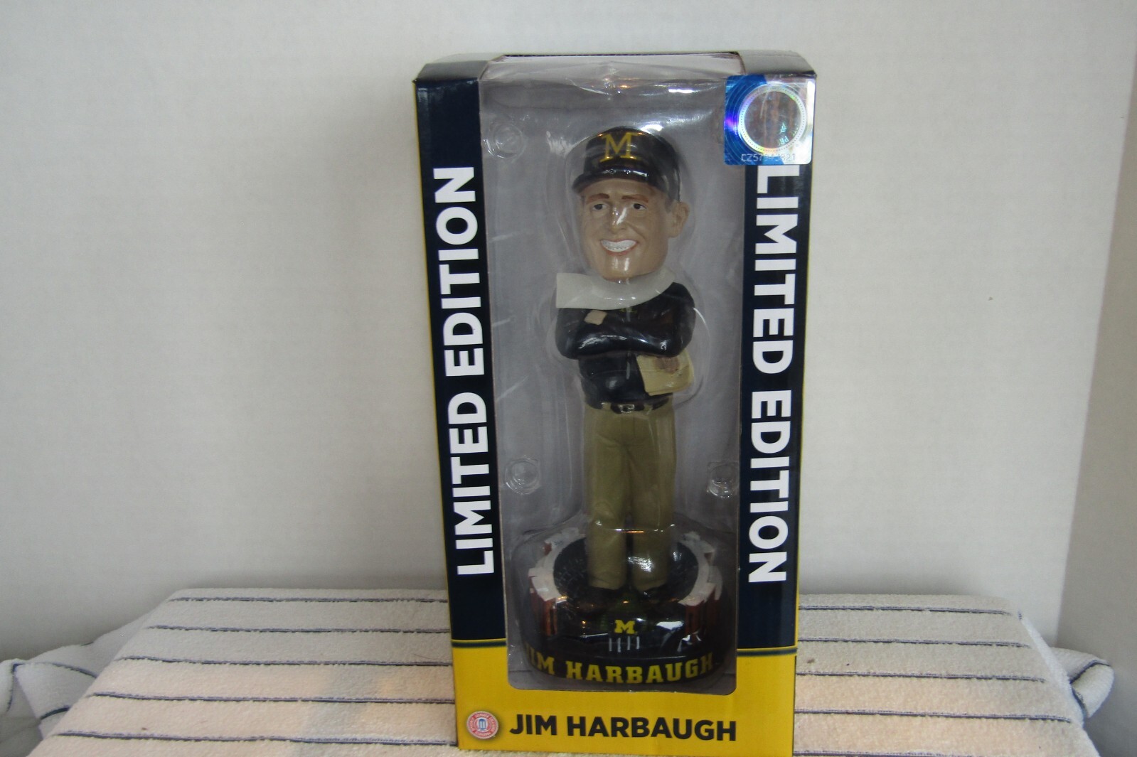 Jim Harbaugh Michigan Wolverines Stadium Base Michigan Stadium Bobblehead NCAA