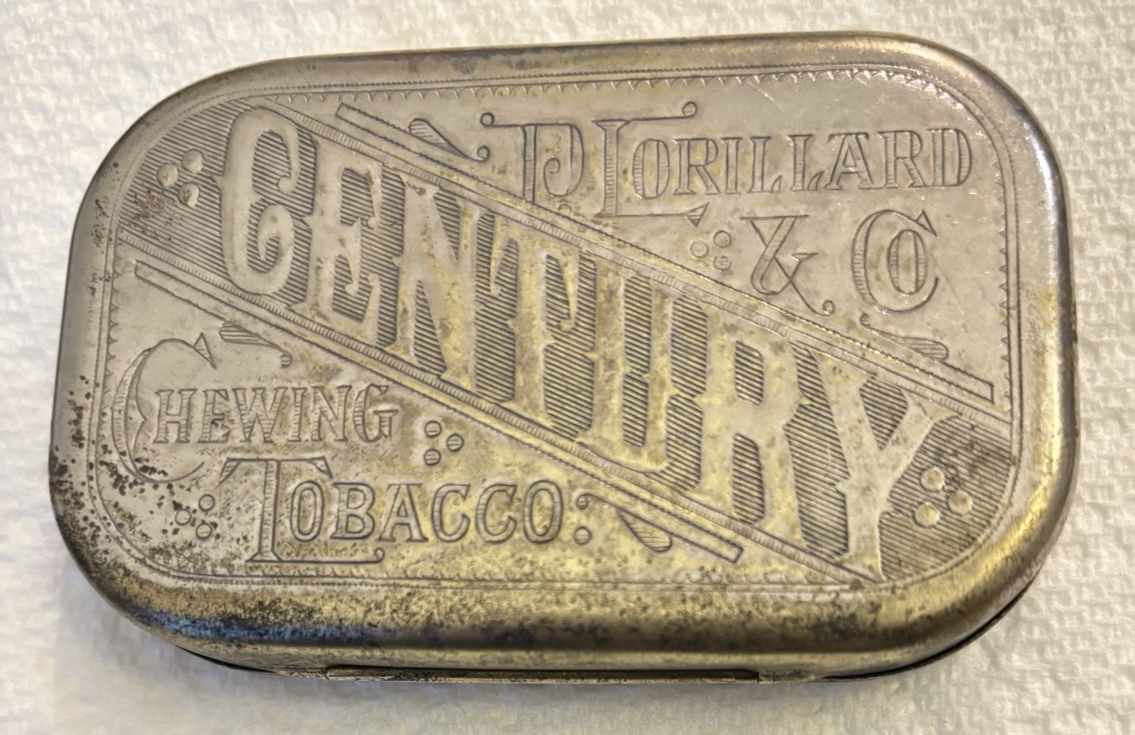 Early Vintage 1890's Century Tobacco Tin by P. Lorillard Co. Combination Lock