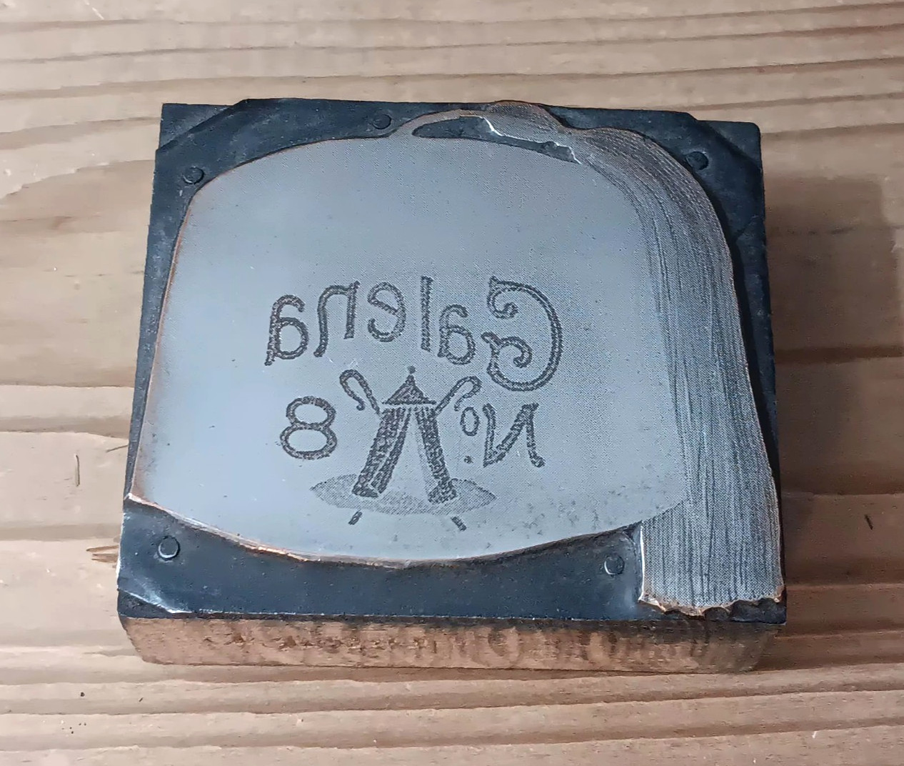 Antique GALENA Illinois Letterpress Print Block Shriners or Knights Templar HAT