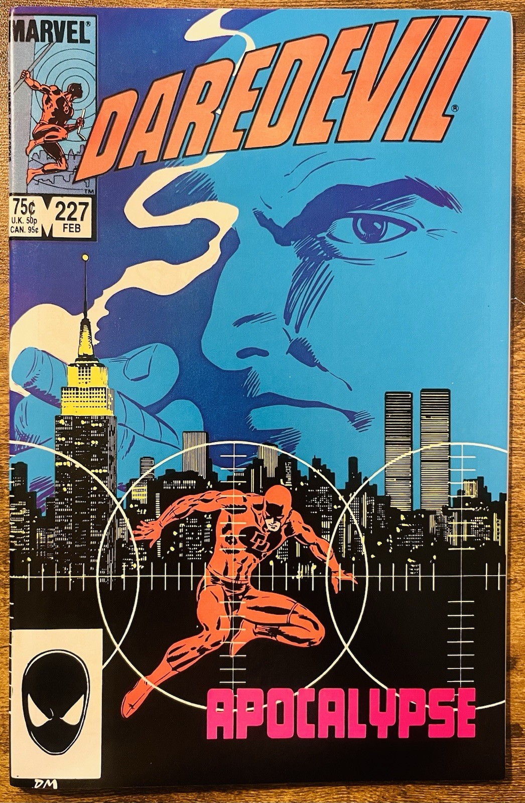 DAREDEVIL 227 HIGH GRADE KINGPIN DISCOVERS DAREDEVILS IDENTITY MARVEL 1986