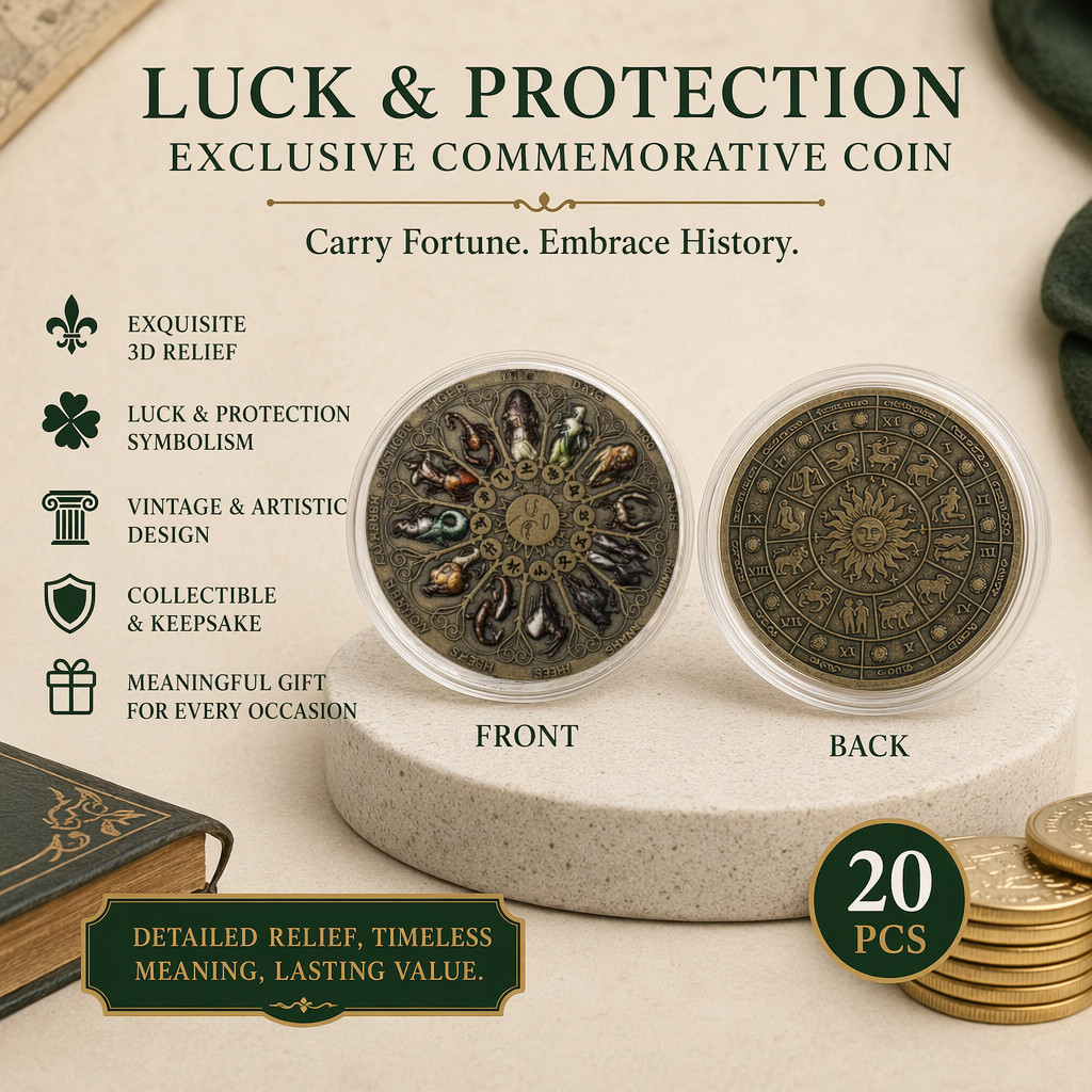 20Pcs Vintage Zodiac Astrology Commemorative Coin Lucky Guardian Challenge Coin 20Pcs Vintage Zodiac Astrology Commemorative Coin Lucky Guardian Challenge Coin