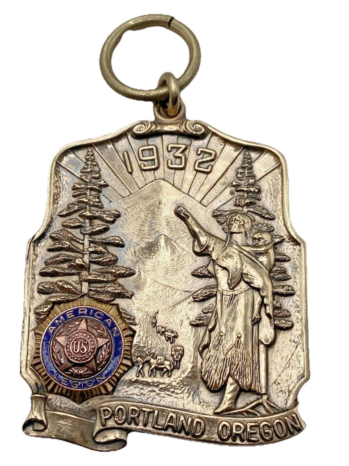 1932 American Legion 35mm Medal Bronze Sacagawea National Meeting City Host VTG