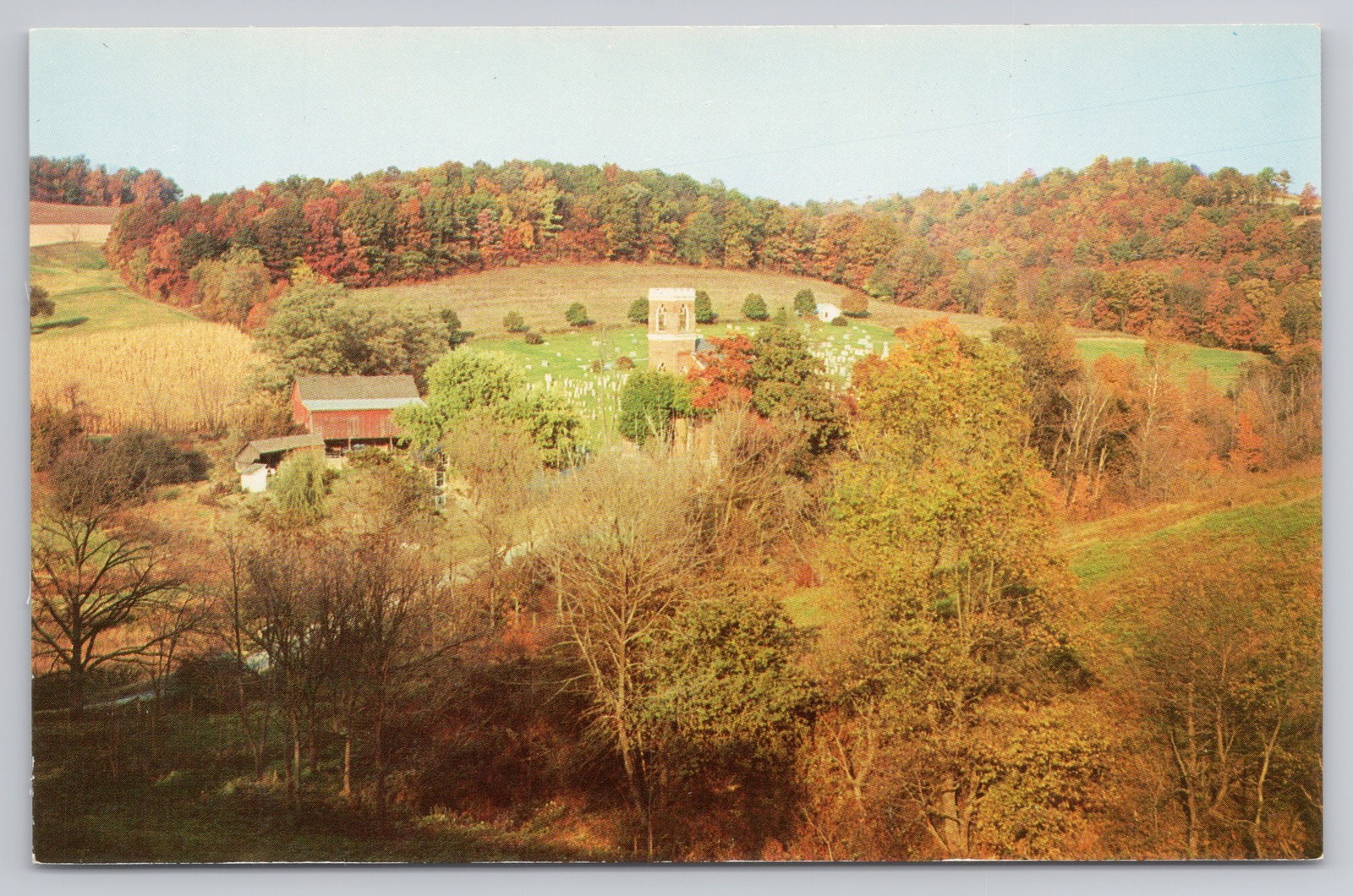 Dunkel\'s Church Country View Near Reading PA Chrome Postcard Dunkel\'s Church Country View Near Reading PA Chrome Postcard
