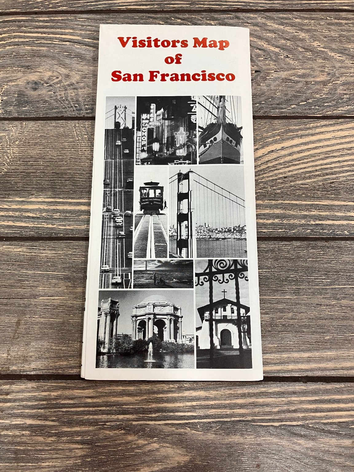 Vintage San Francisco Visitors Map Brochure Guide Golden Gate Park Cable Car