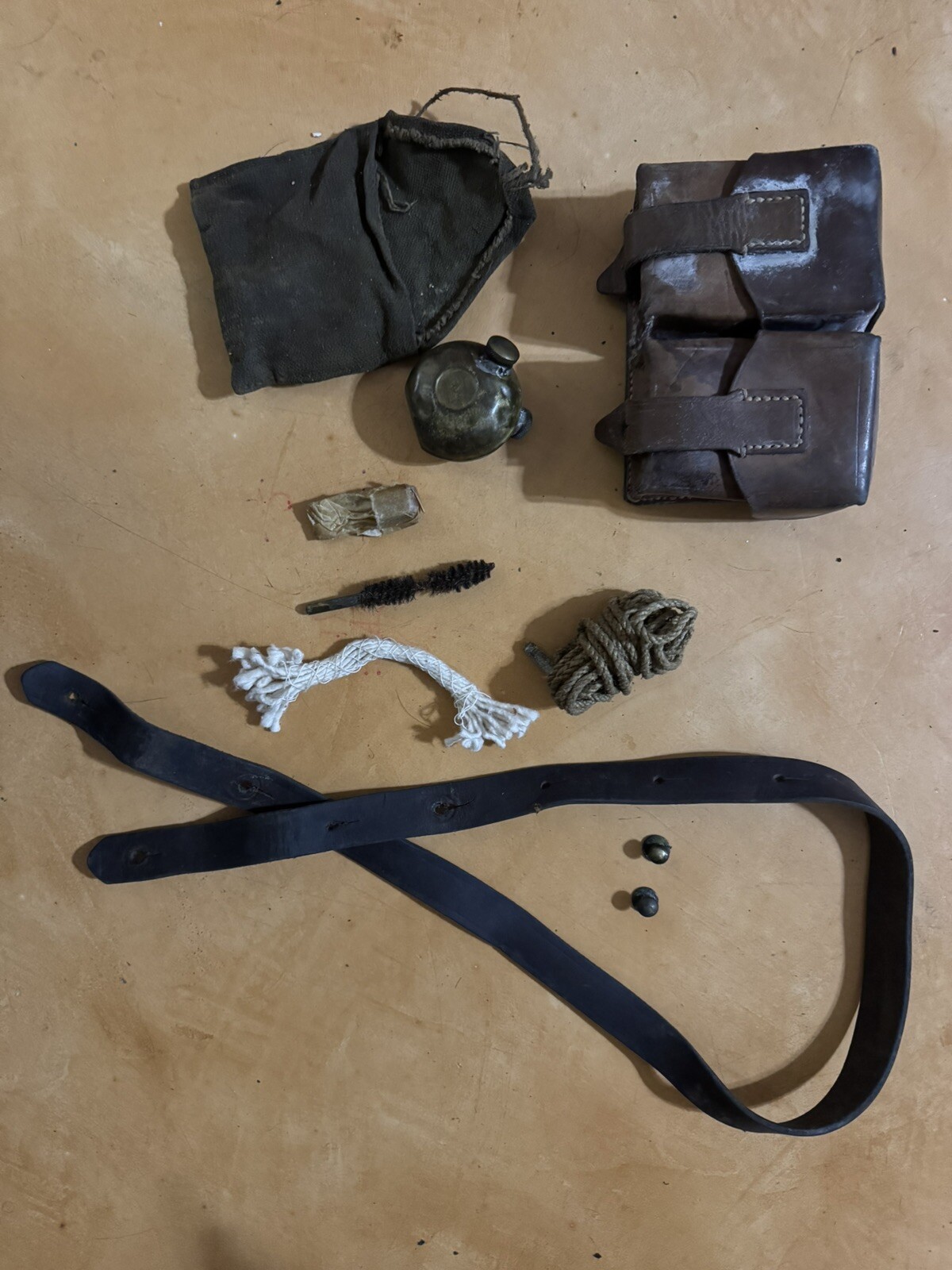 GOOD Military Surplus M48 Yugo Mauser Accessory Set: Cleaning Kit, Sling, Pouch