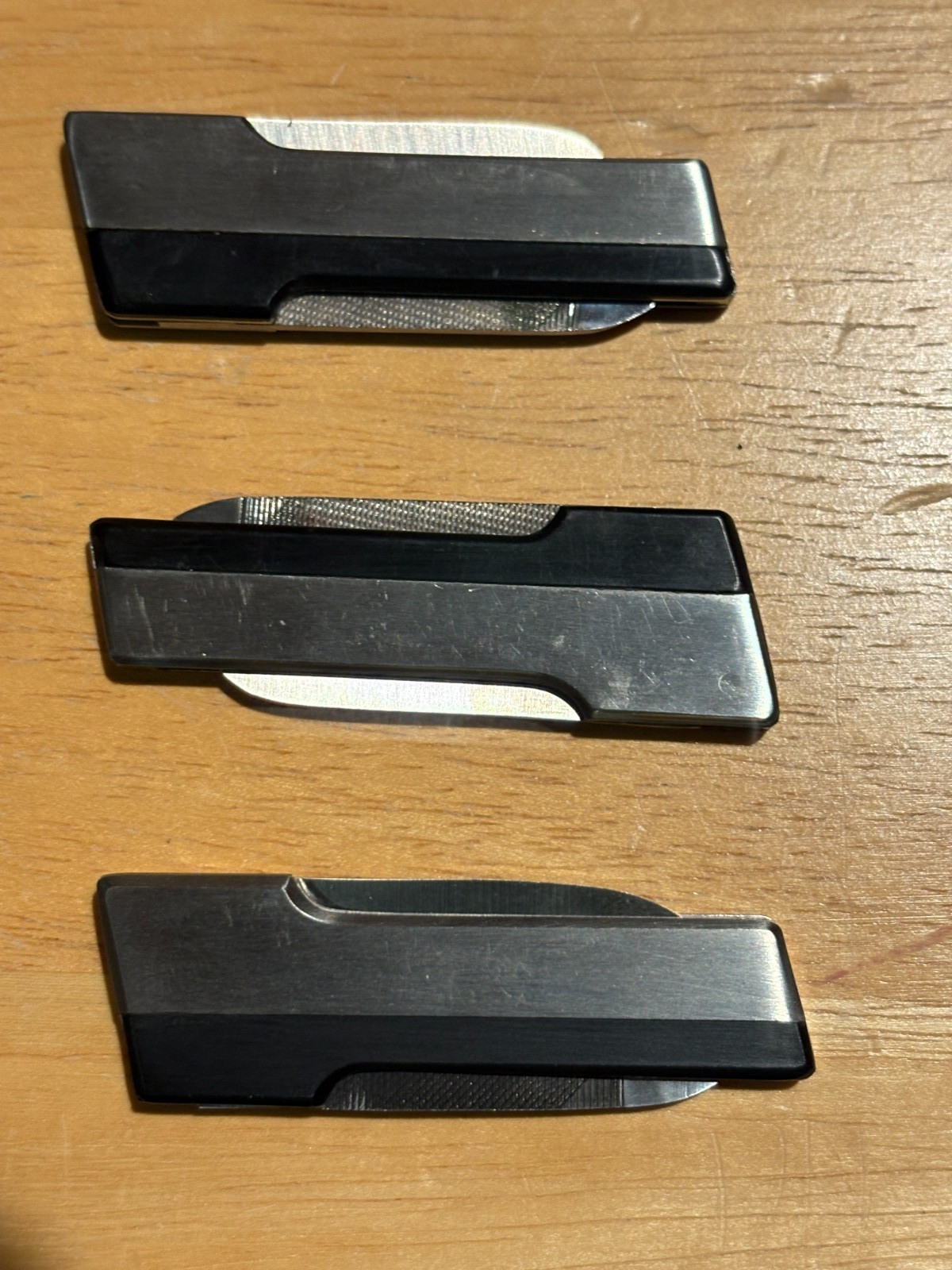 Vintage lot 3-1970s Vernco HiCV Stainles Black Angus Japan Folding Pocket knives