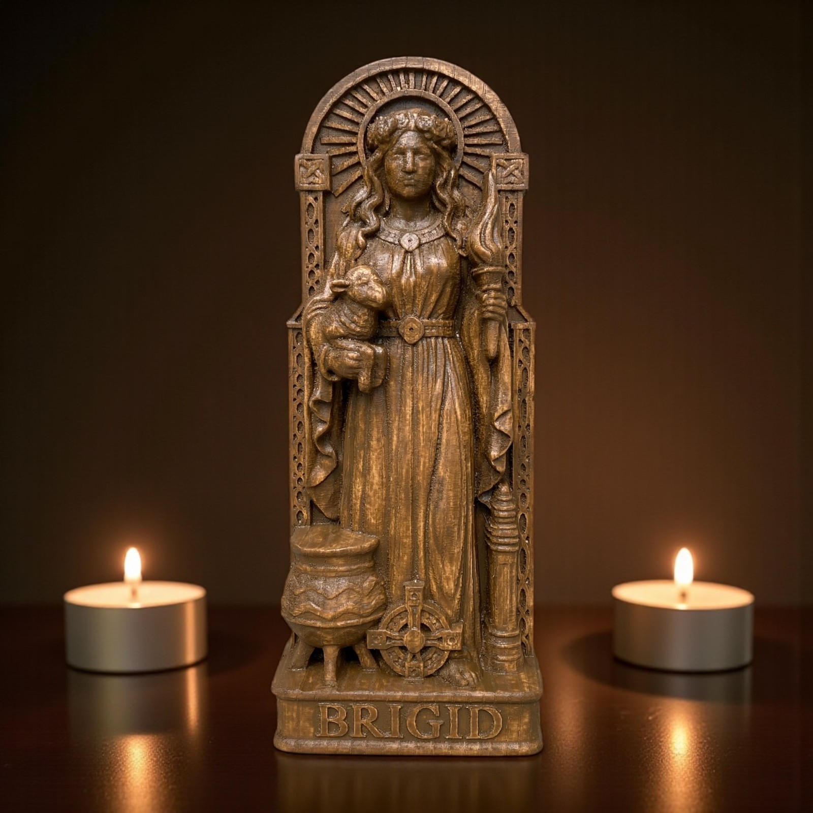 Brigid Irish Goddess Statue Celtic Imbolc Bridget Figurine Celtic Goddess Altar