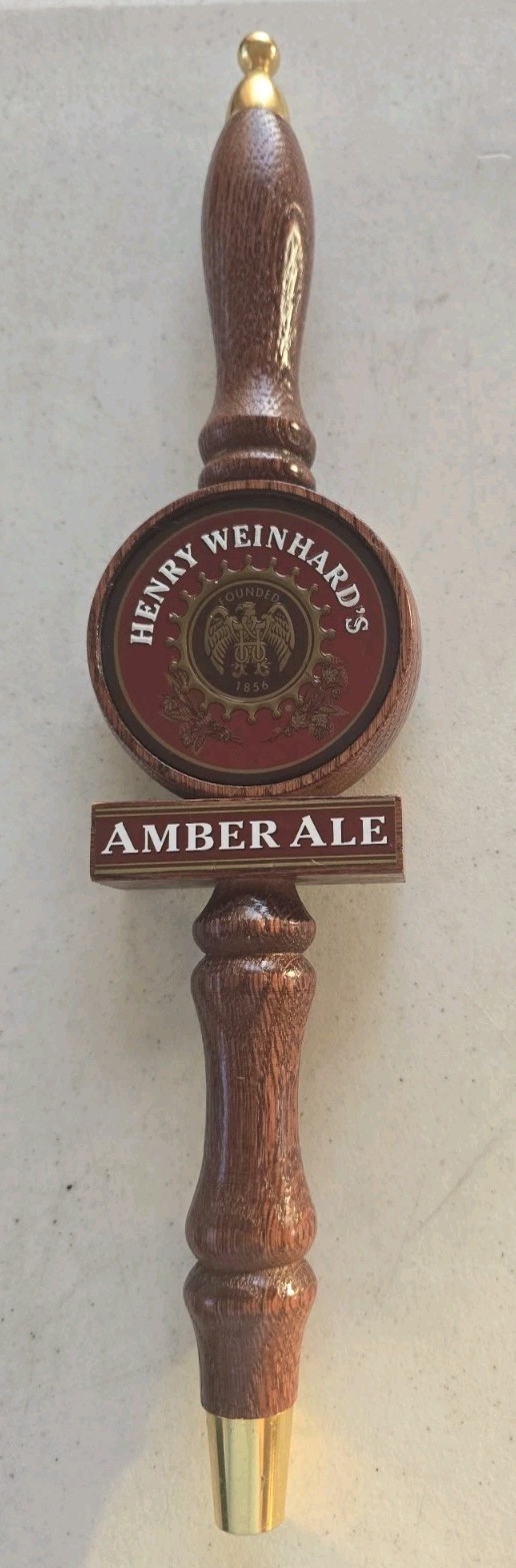 Vintage & Rare Henry Weinhard's Amber Ale Wooden Tap Handle 15