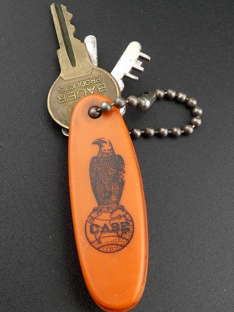 Vintage J.I. Case Tractor Advertising Keychain Redfield Motor Sales South Dakota