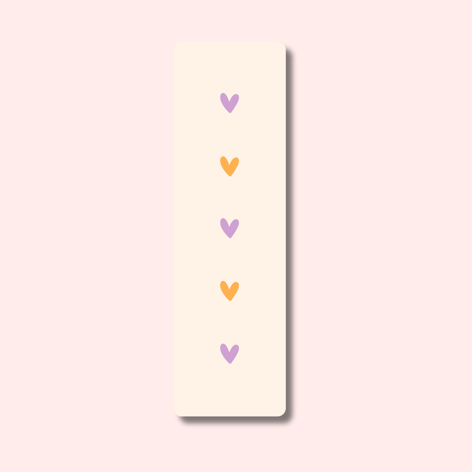  Bookmark for Books, Pretty Hearts Aesthetic, Gift for Bookworms, Laminated