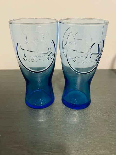 McDonald\'s Retro 1961 Cobalt Blue Glasses Set of 2