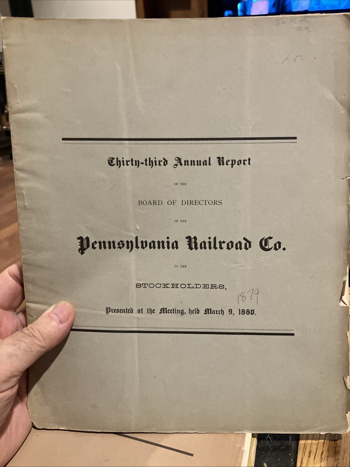 1881 vintage PENNSYLVANIA RAILROAD COMPANY ANNUAL REPORT 35th year PRR