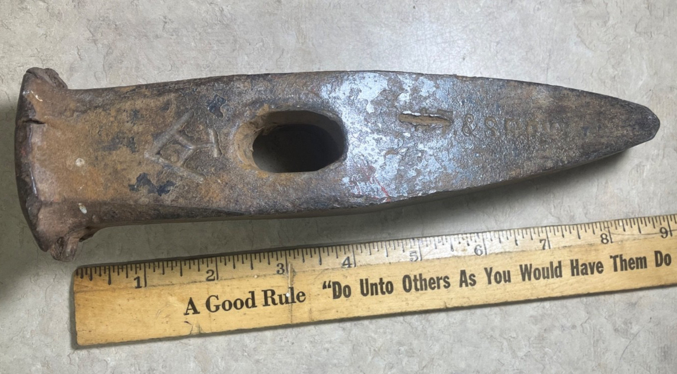 Antique AT&SF RY marked Santa Fe RR spike driver/sledge/maul--5lb