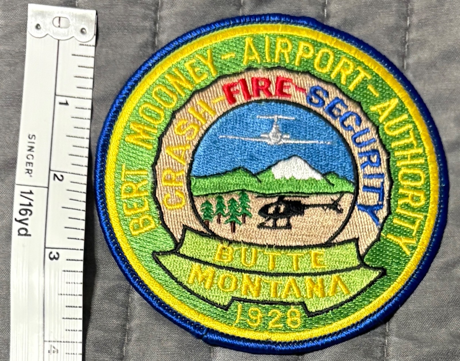 Vintage Obsolete Butte Montana MT Airport Crash Fire Rescue Security Patch
