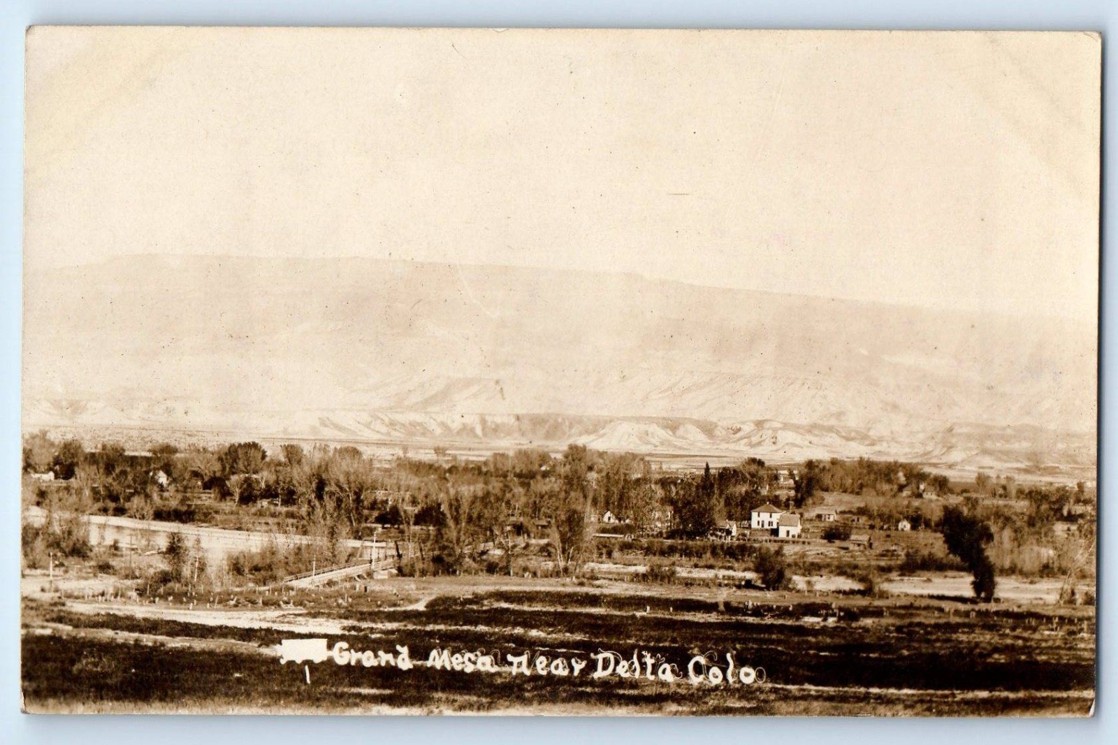 c1910's View Of Grand Mesa Near Delta Colorado CO RPPC Photo Antique Postcard