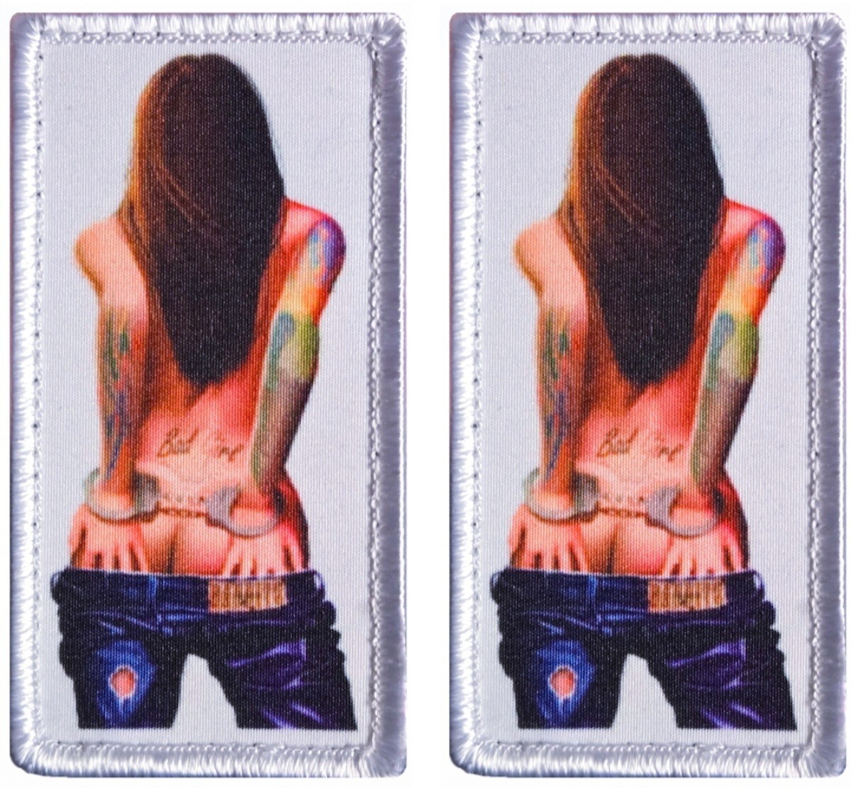SEXY BAD GIRL Handcuffs Morale Patch -2PC  3.5\