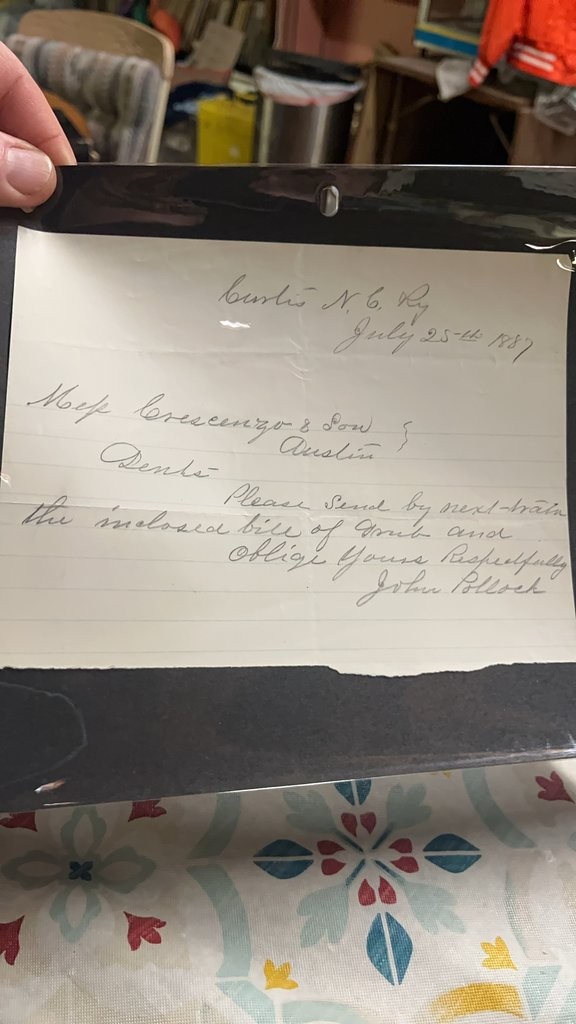 1887 Handwritten Letter from John Pollock