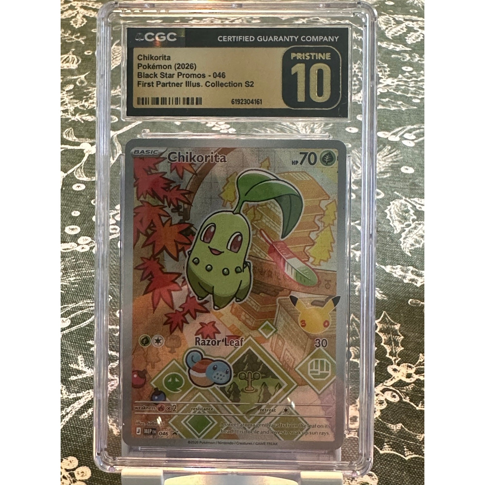 Chikorita #46 – First Partner Series 2 – CGC Pristine 10