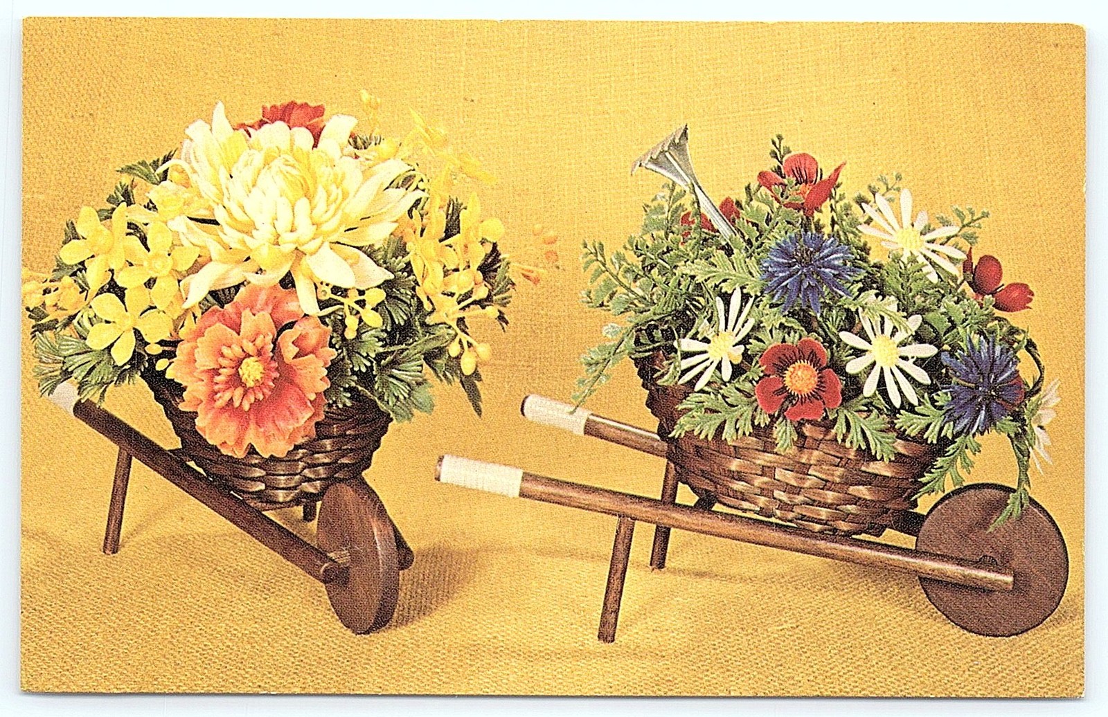 Vintage Blossom Barrow Floral Kit Ad Postcard