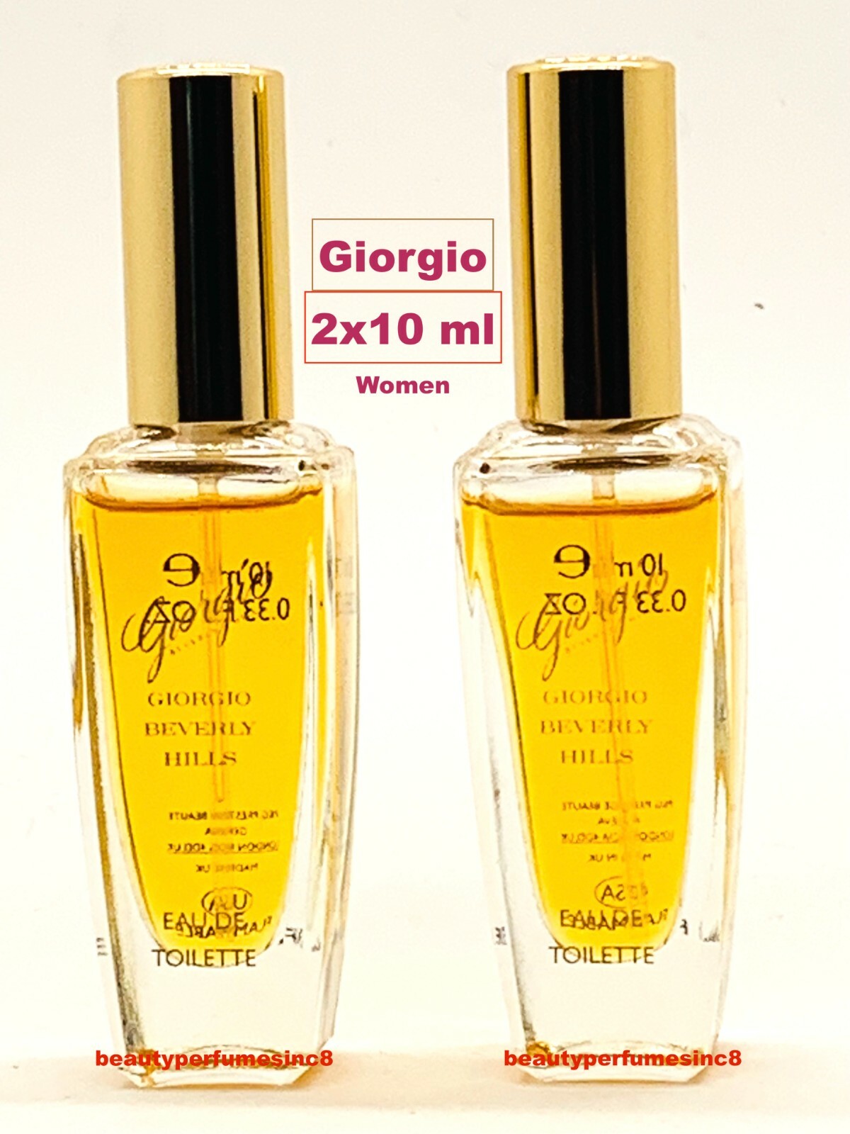 Giorgio Beverly Hills EDT Spray 0.33 oz / 10 ml Women\'s New (2 PCs)
