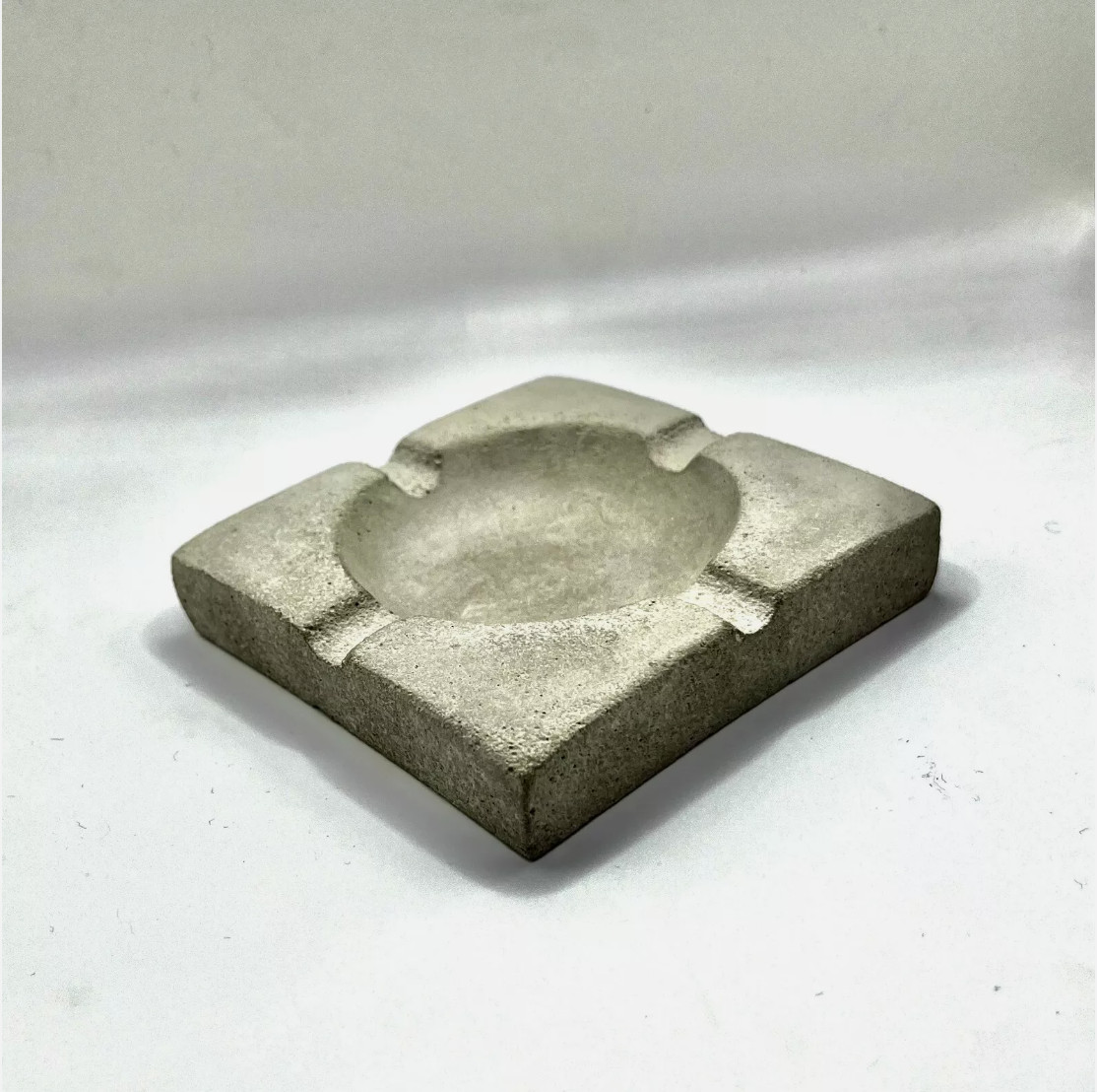 Handmade Concrete Ashtray (New), Cigarette Ashtray, Natural Grey Handmade Concrete Ashtray (New), Cigarette Ashtray, Natural Grey