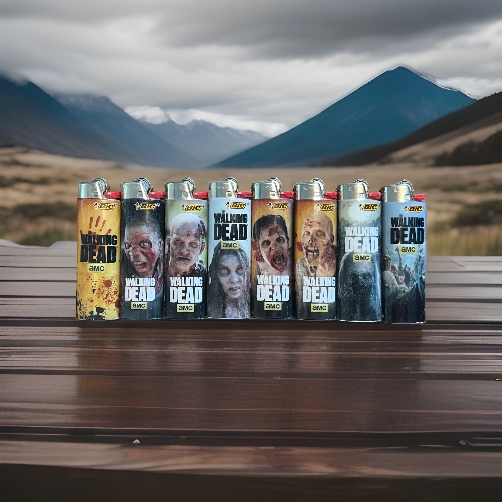 BIC The Walking Dead Limited Edition Lighters complete set 8 lighters from 2014 