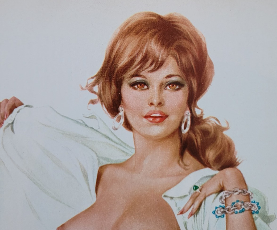 VINTAGE ALBERTO VARGAS ORIGINAL PINUP CARTOON ART - IF WE DON\'T GO TO BED ...