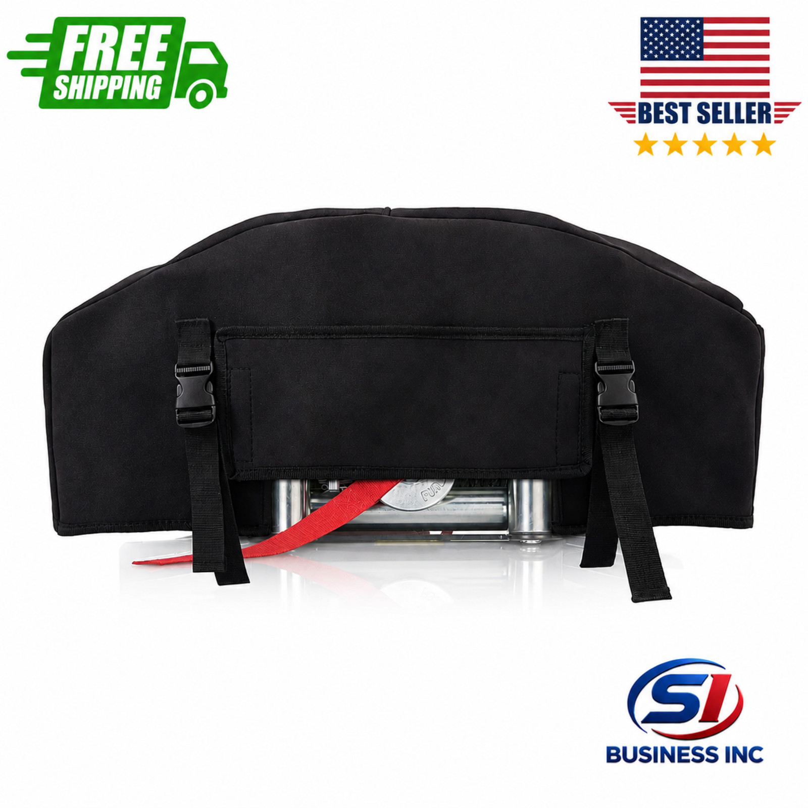 Winch Cover,Heavy Duty UV-resistant Waterproof Winch Protective Cover with Draws