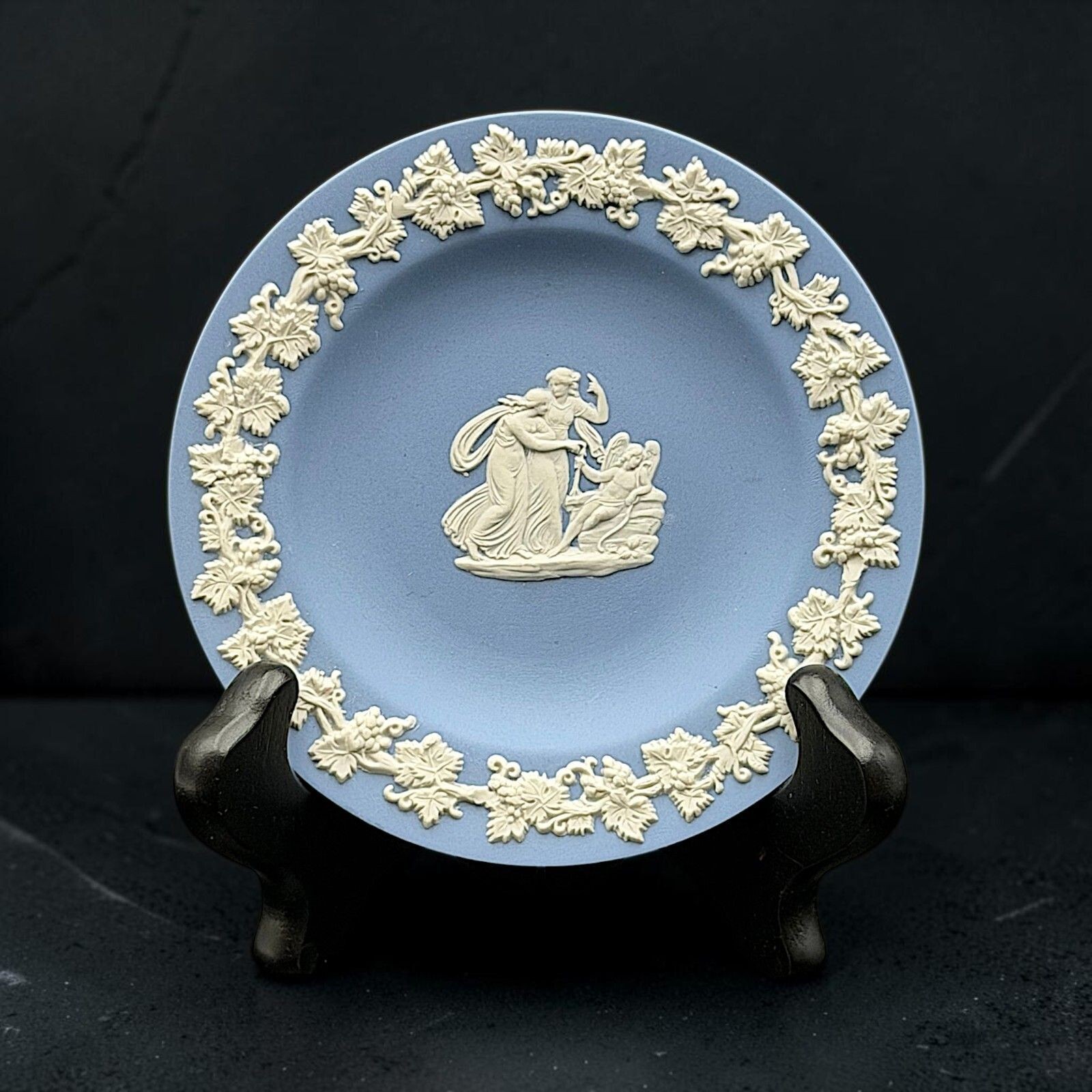 Vtg. Wedgwood Blue Jasperware 4.25\