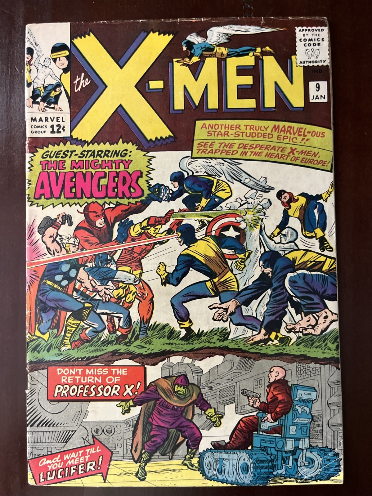 X-Men #9 (Read. Missing Two Non-Story Pages) Silver Age Marvel Comic 1965 VG-*
