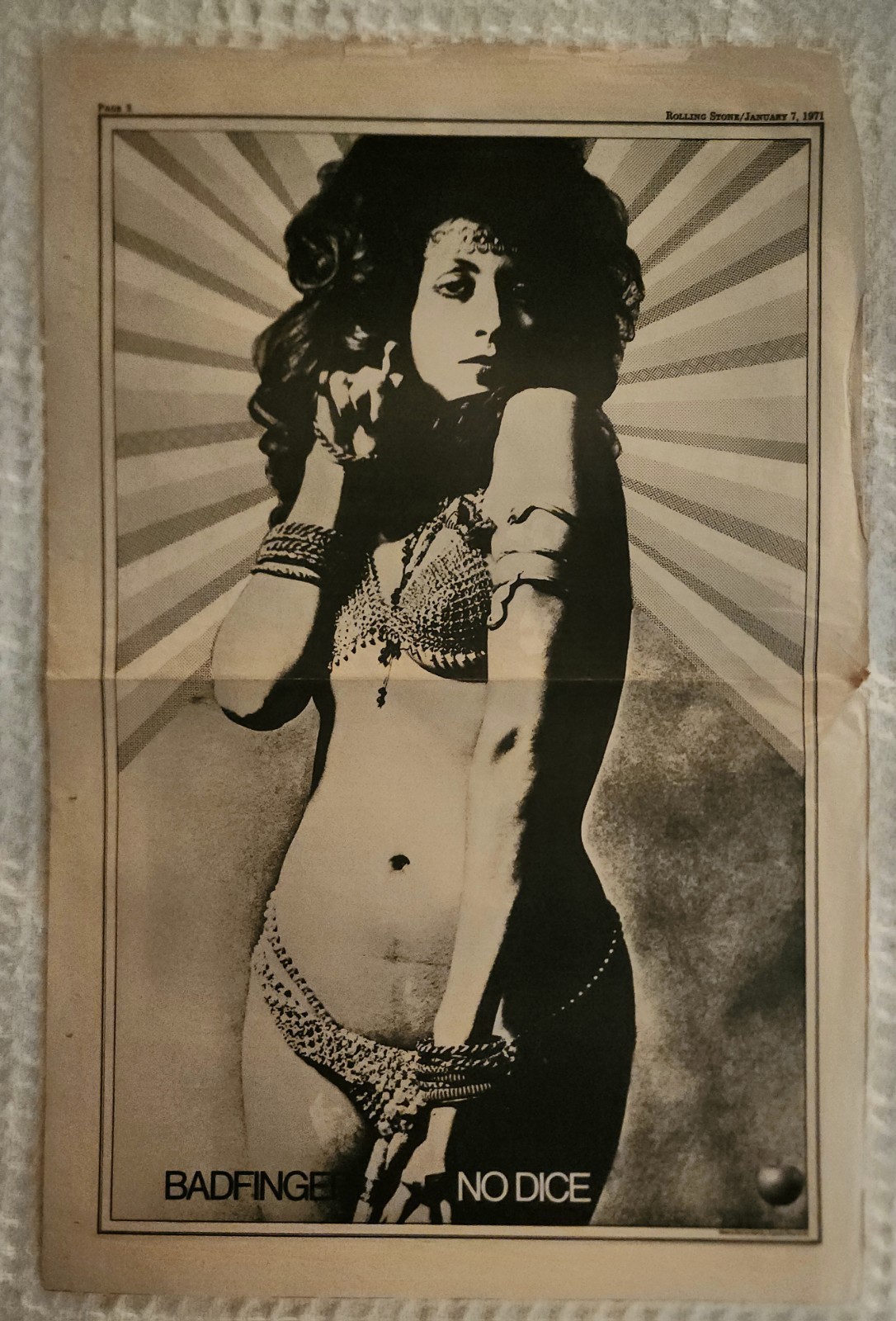 Badfinger No Dice OG Rolling Stone Magazine Ad W/Beatles Subliminal Images 1971