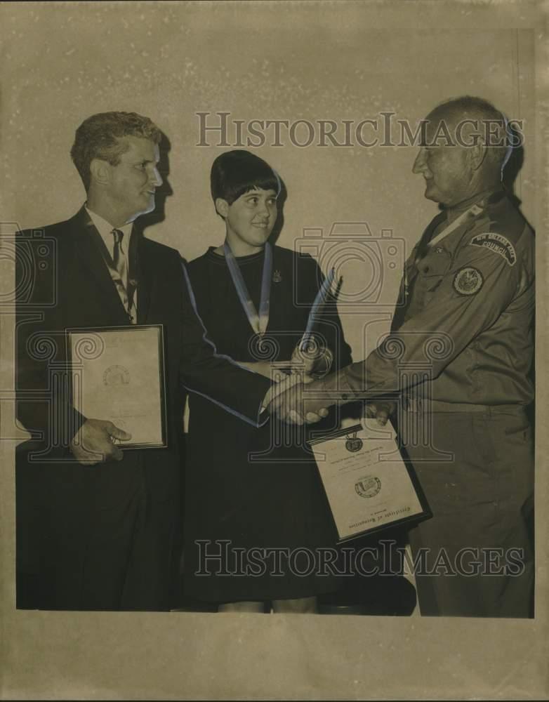 1968 Press Photo Norman Wigle and other Christian Scouting award winners