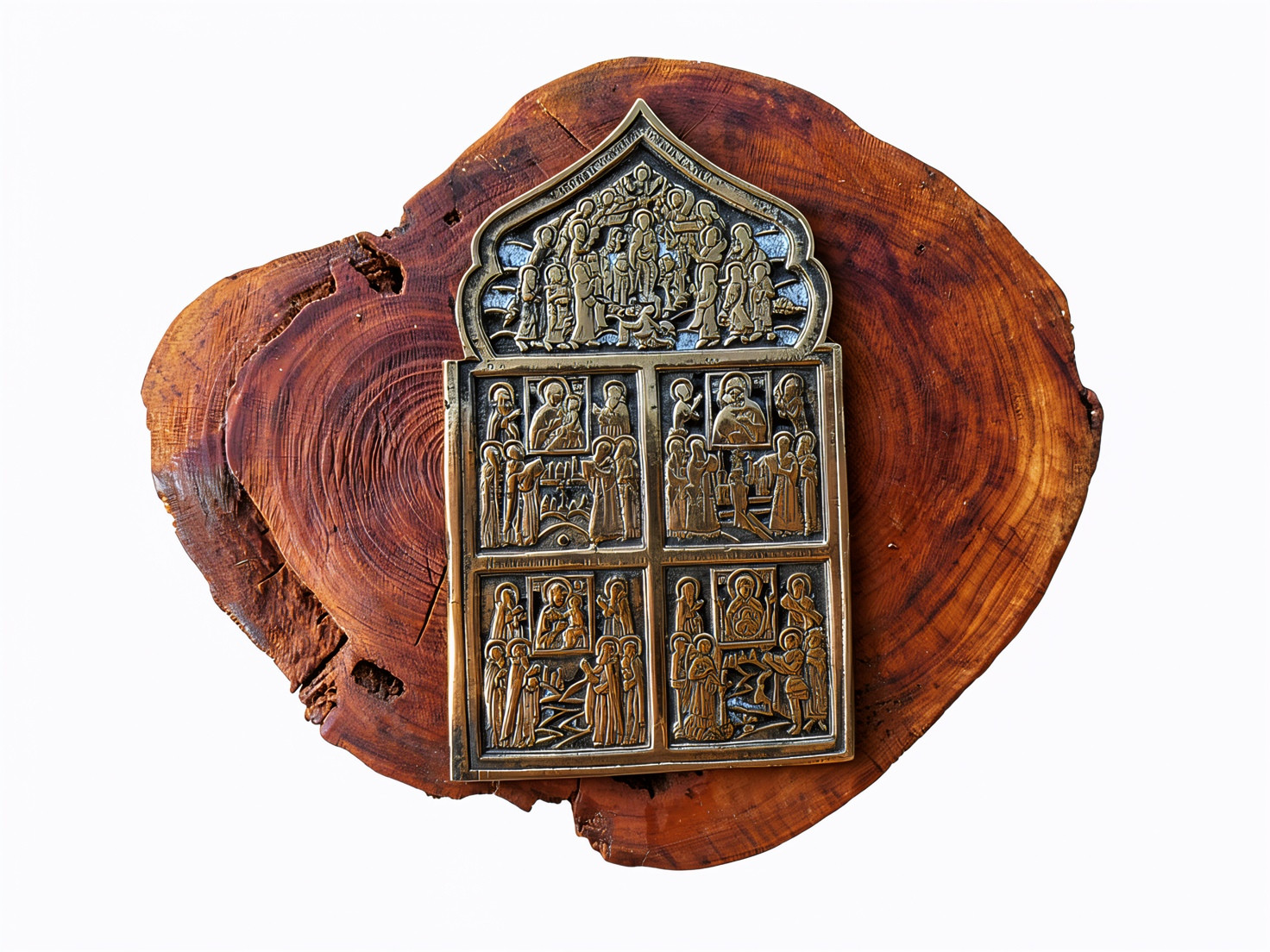 Antique XIX C Russian Bronze Enamel Traveling Icon Miracle-working Madonnas Antique XIX C Russian Bronze Enamel Traveling Icon Miracle-working Madonnas
