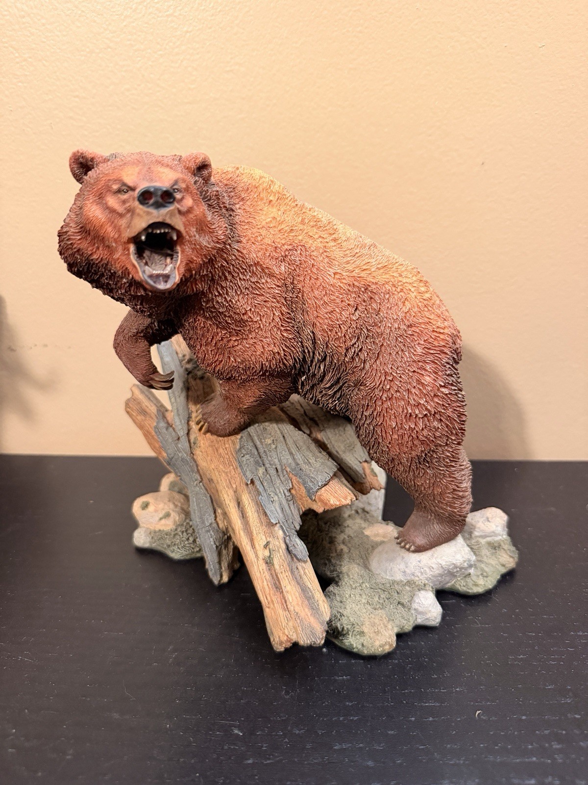 Danbury Mint Heavyweight Champ Nick Bibby Grizzly Bear Wildlife Sculpture Statue