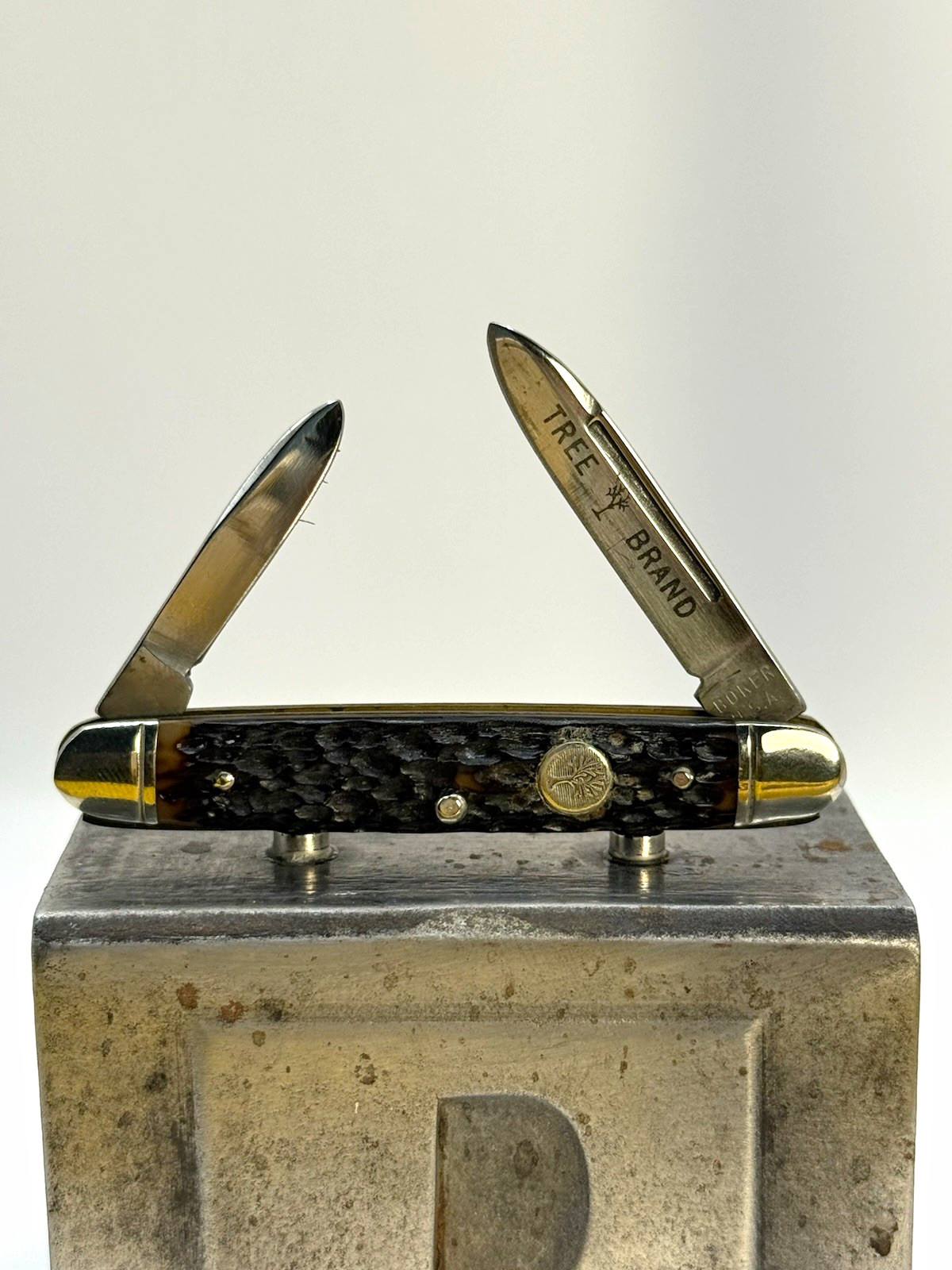 Boker USA Tree Brand Vintage 2-Blade Pen Pocketknife Jigged Bone Handle A40
