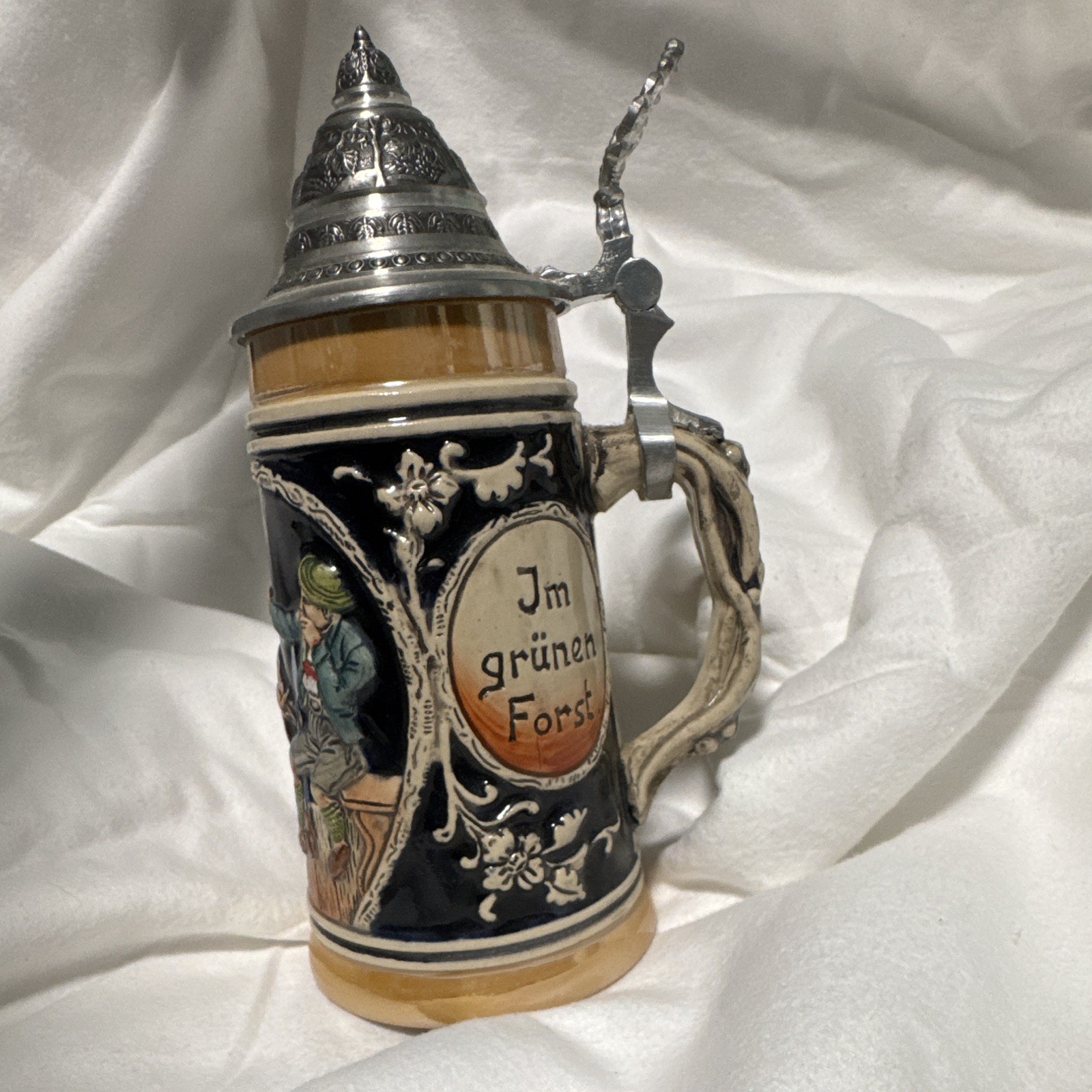 Vintage German stein With Pewter Lid Vintage German stein With Pewter Lid