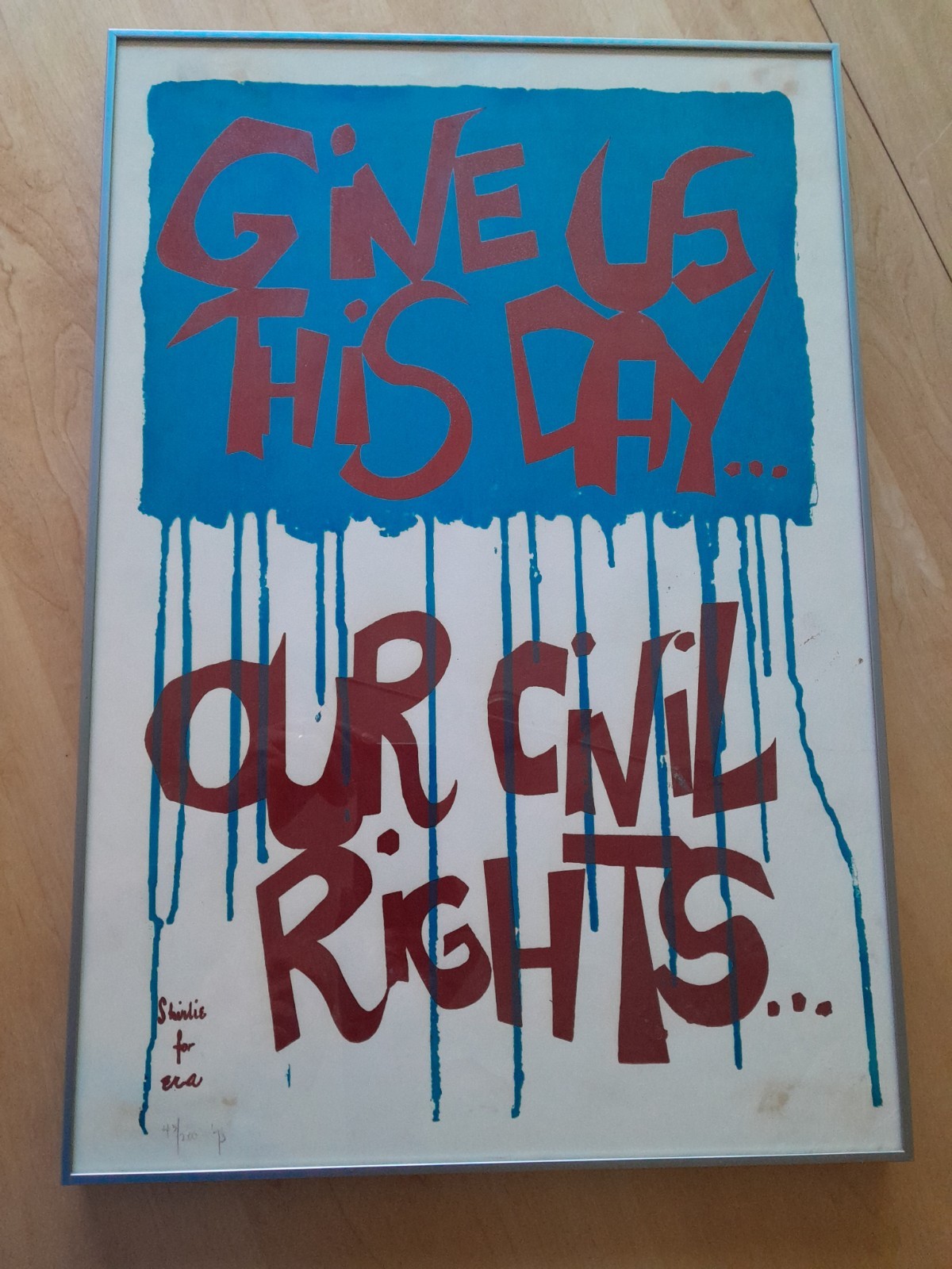 1973 CIVIL RIGHTS POSTER, RARE, LIMITED #43 OF 200, SCREEN PRINT,