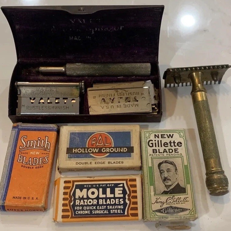 Nice Vintage Safety Razor Lot Gillette Valet Molle PAL Smith Please Read