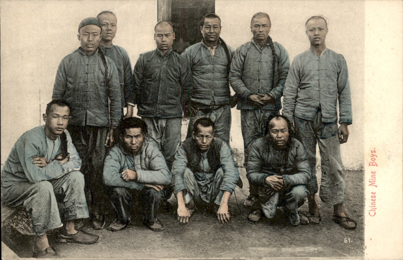 Chinese Mine South Africa Boys Sallo Epstein & Co. c1905 Postcard bhn