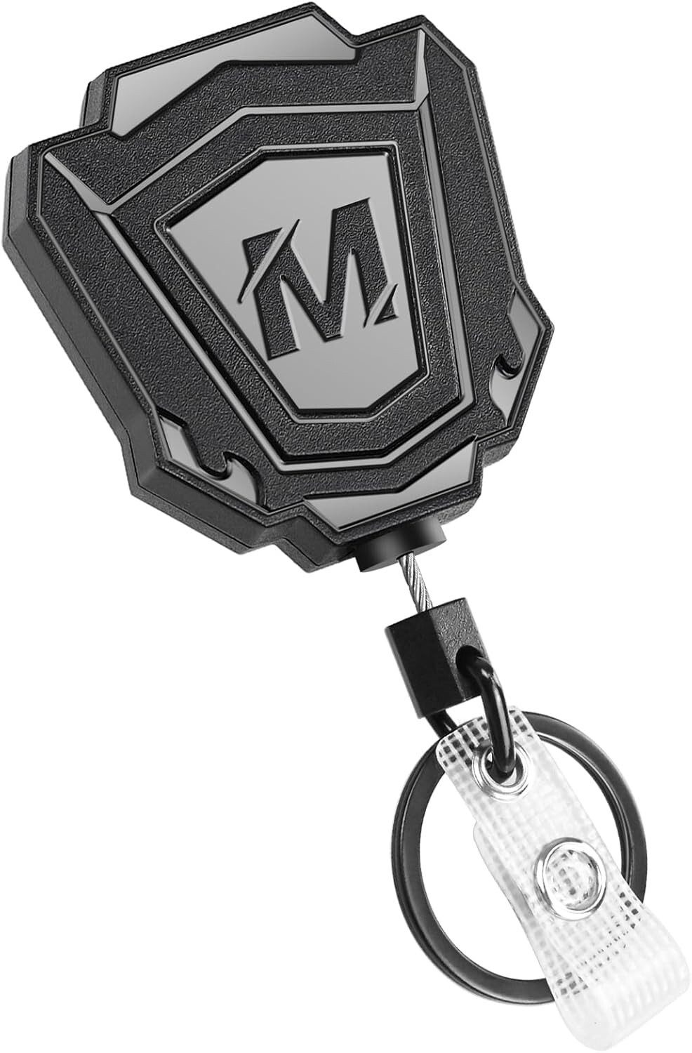 1 Pack Heavy Duty Retractable Keychain with Belt Clip Retractable 31.5” Steel Co